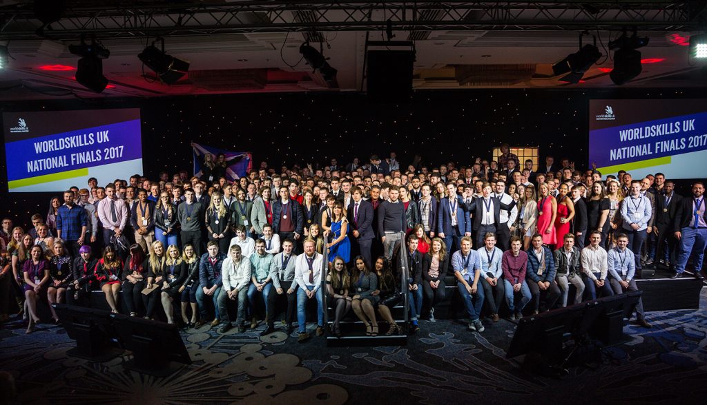 Photograph of all the Award winners and competitors at WorldSkills 2017