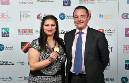 2016 Gold Medal Winner Rhianna Berry and Marc Jones of Profiles4Care photograph